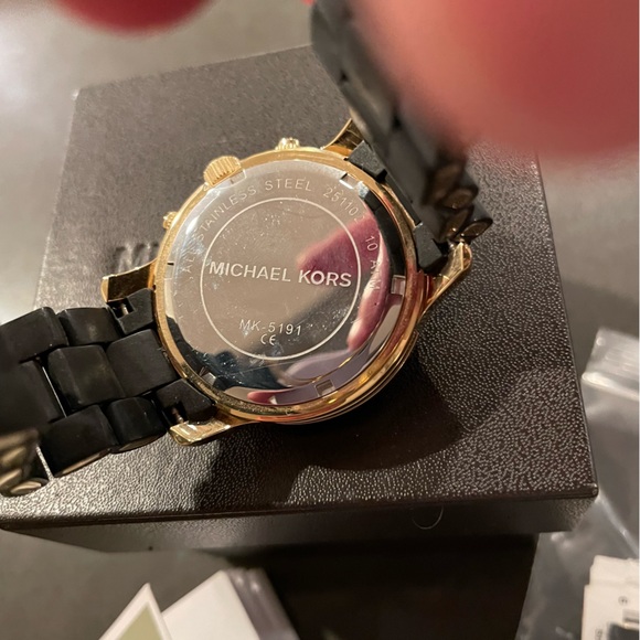 Authentic, Michael Kors Black Gold Watch - Picture 3 of 11